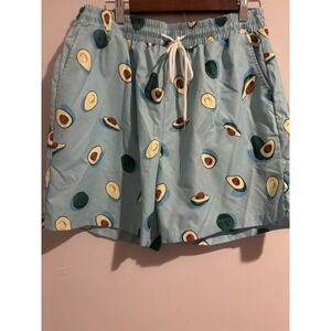 Avocado Swim Trunks Board‎ Shorts Green Summer Swimming Shein XXL Men's